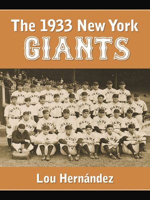 cover image of The 1933 New York Giants